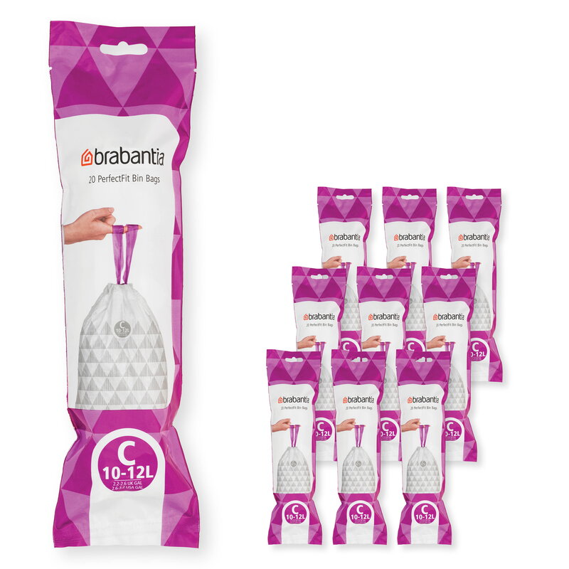 Brabantia PerfectFit bin liners, 200 pcs, white, extra image