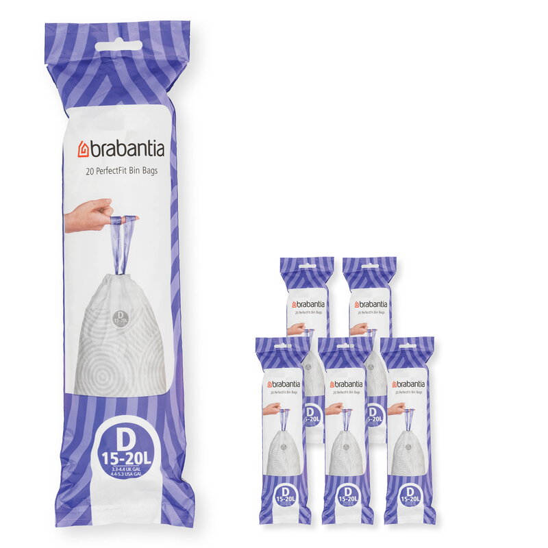 Brabantia PerfectFit bin liners, 120 pcs, white, extra image