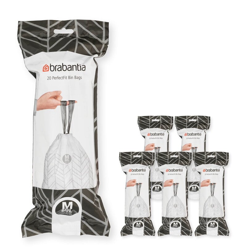 Brabantia PerfectFit bin liners, 120 pcs, white, extra image
