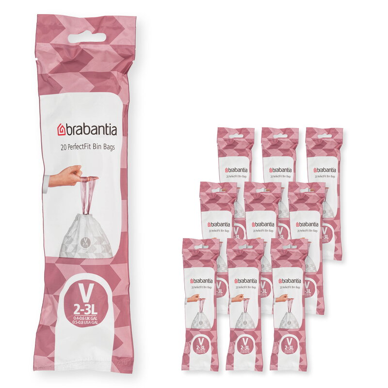 Brabantia PerfectFit bin liners, 200 pcs, white, extra image