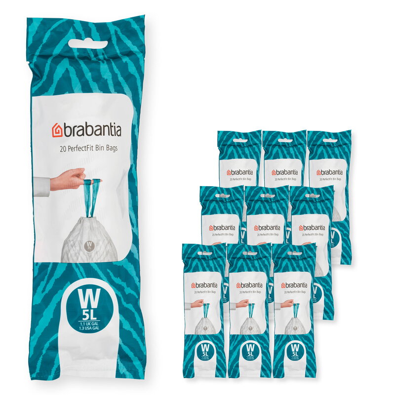 Brabantia PerfectFit bin liners, 200 pcs, white, extra image