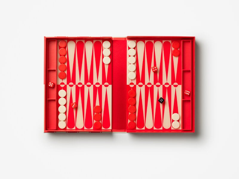 Printworks Classic - Kunst des Backgammon, rot - cremefarben, extrabild