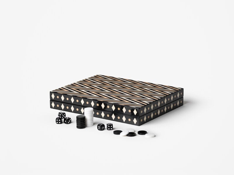 Printworks Lacquered Backgammon, Black, extra image