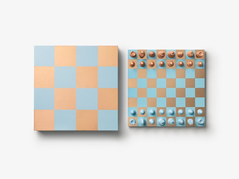 Printworks Classic - Art of Chess, mirror, light blue - copper, extra image