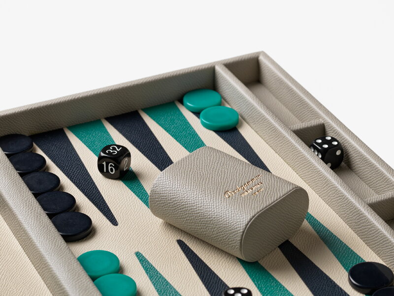 Printworks Reverra - Backgammon, grå - grön, extrabild