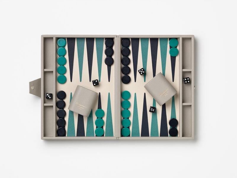 Printworks Reverra - Backgammon, grå - grön, extrabild