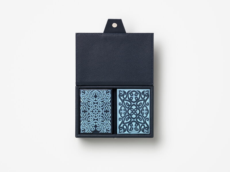 Printworks Reverra - Double Playing Cards, dark blue - light blue, extra image