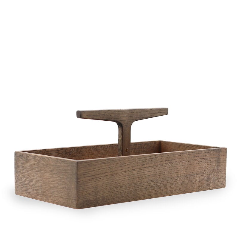 Ro Collection Toolbox container, low, dark stained oak, extra image