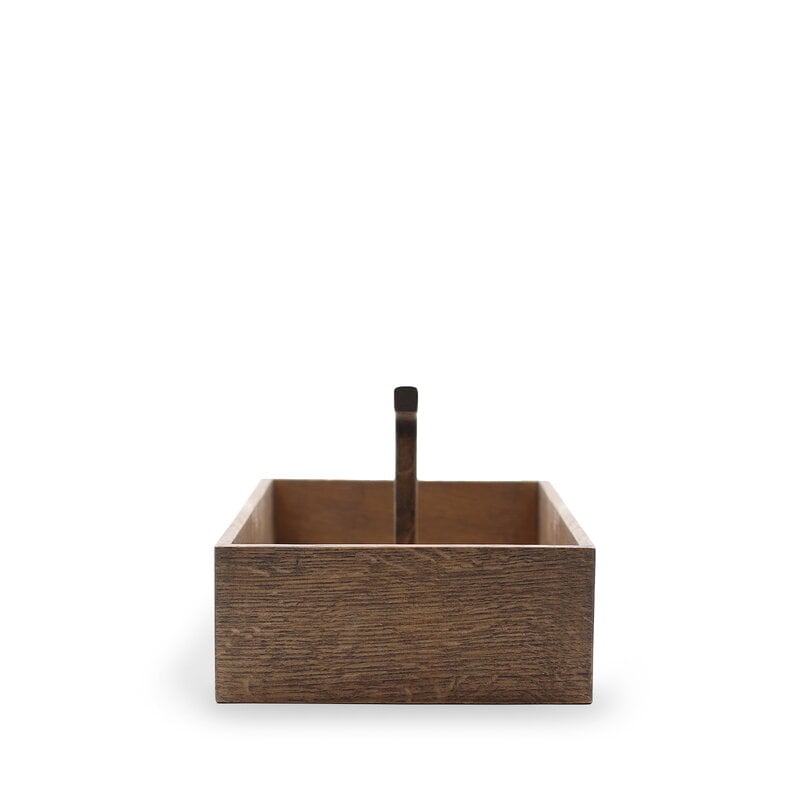 Ro Collection Toolbox container, low, dark stained oak, extra image