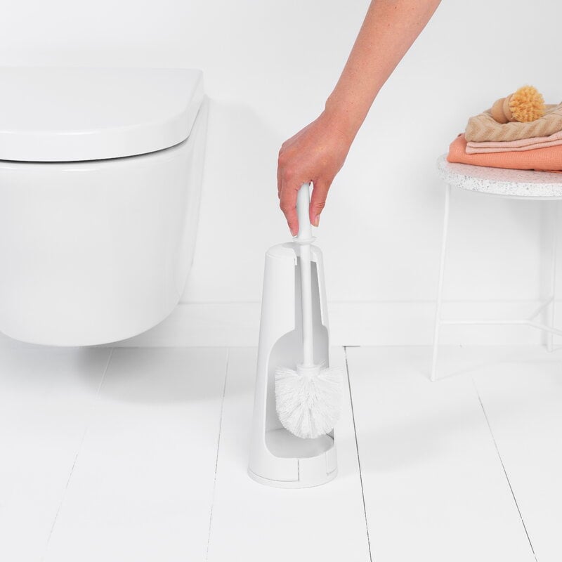 Porte brosse WC 4 pièces. - Blanc  Accessoires de salle de bain 3 SUISSES