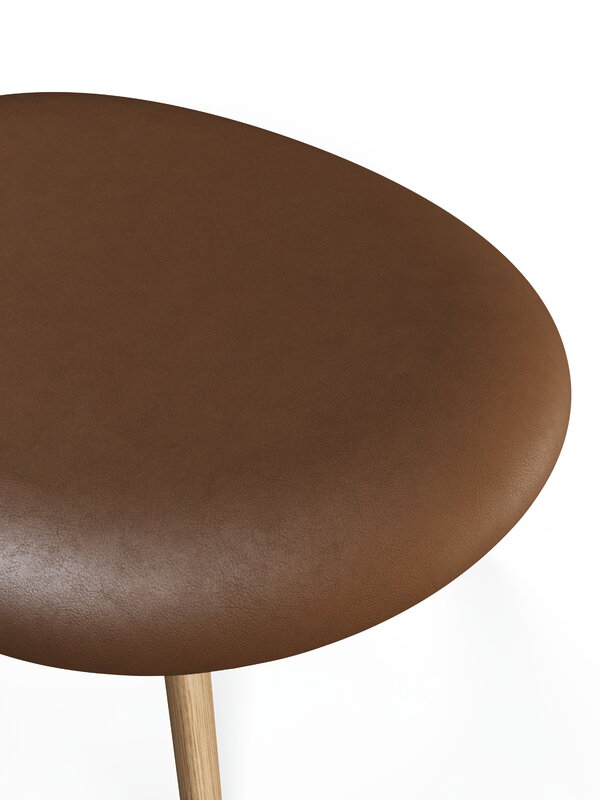 Tom Dixon Slab Ottoman, lackierte Eiche - Cognac-Leder, extrabild