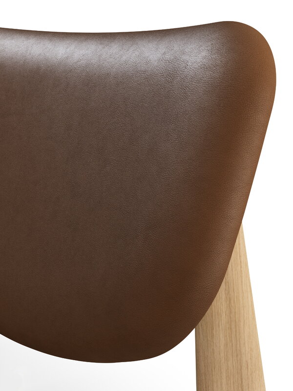 Tom Dixon Slab Lounge Chair, lackierte Eiche - Cognac-Leder, extrabild