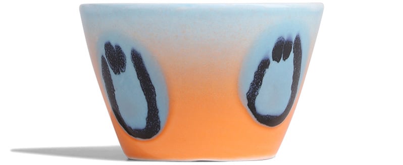 Frizbee Ceramics Super cup, Kawaii, 75 ml, water orange gradient smile, extra image