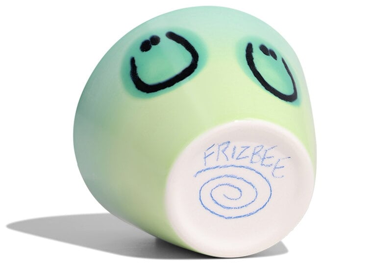 Frizbee Ceramics Super cup L, 275 ml, light green pomme gradient smile, extra image
