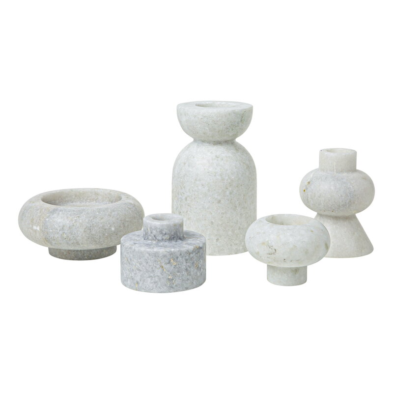 Tom Dixon Stone stacking candleholder, white, extra image