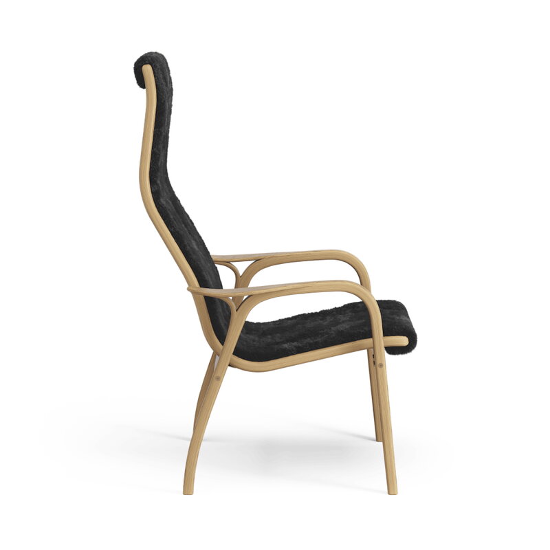 Swedese Lamino easy chair, sheepskin, black | Finnish Design Shop