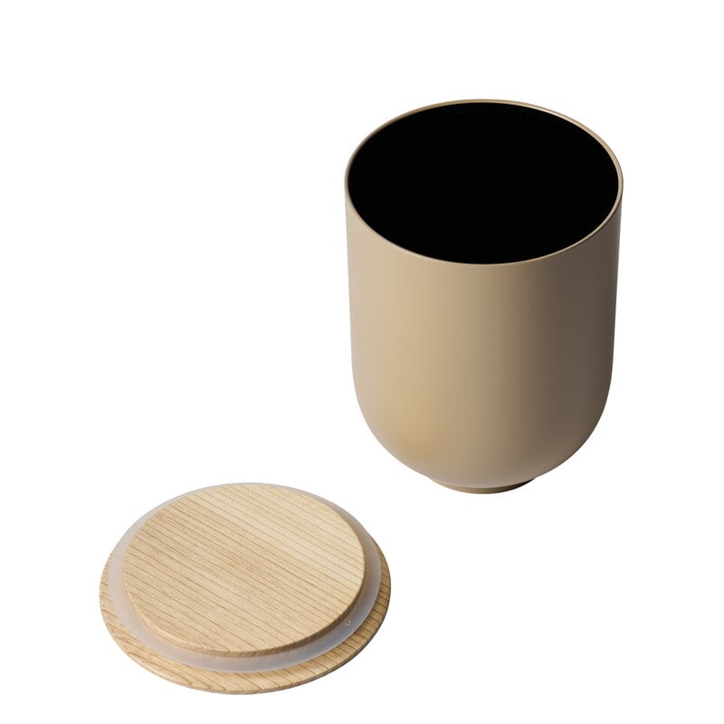 Sekisaka Container, tall round, stone, extra image