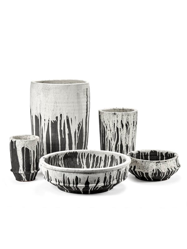 Serax Dune 02 planter bowl, L, off-white - dark brown, extra image