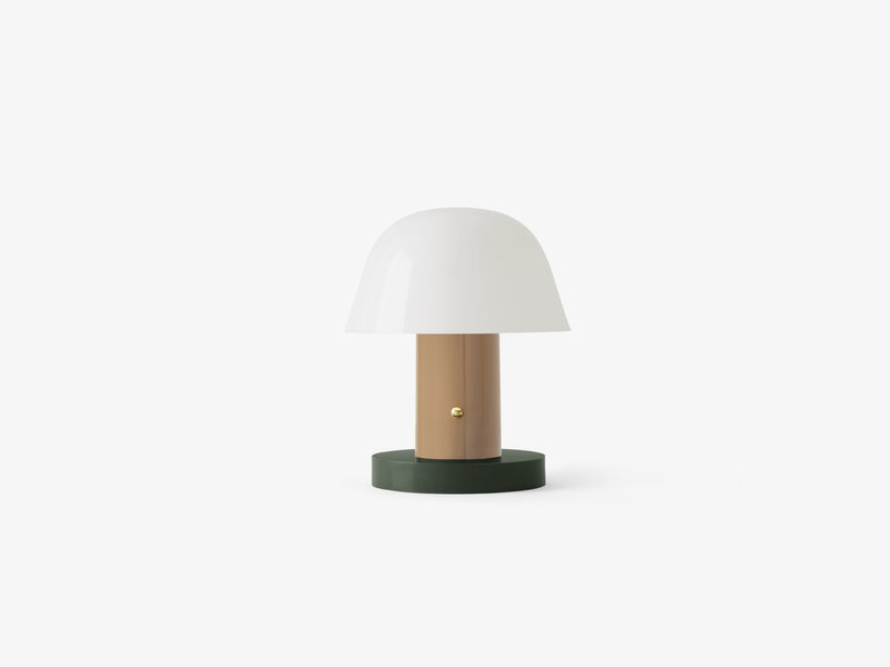 Setago JH27 table lamp, nude - forest