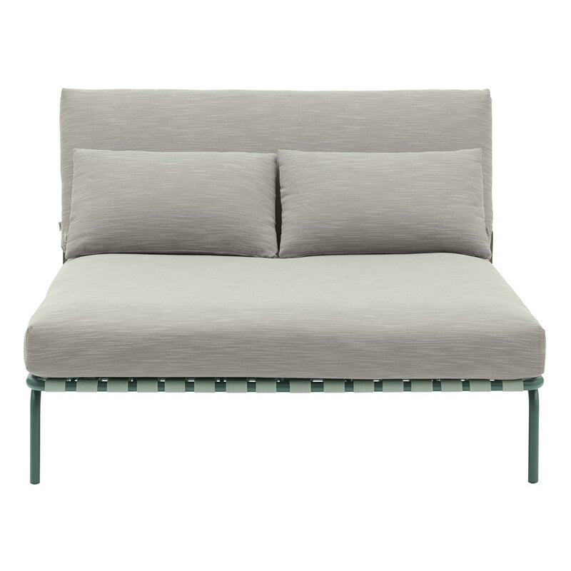 Muuto Settle Outdoor sohva, ei käsinojia, Ribbed Weave 2 - tummanvihreä, näkymä 2