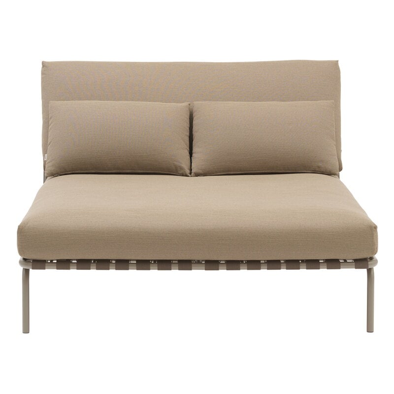 Muuto Settle Outdoor sohva, ei käsinojia, Ribbed Weave 5 - taupe, näkymä 2