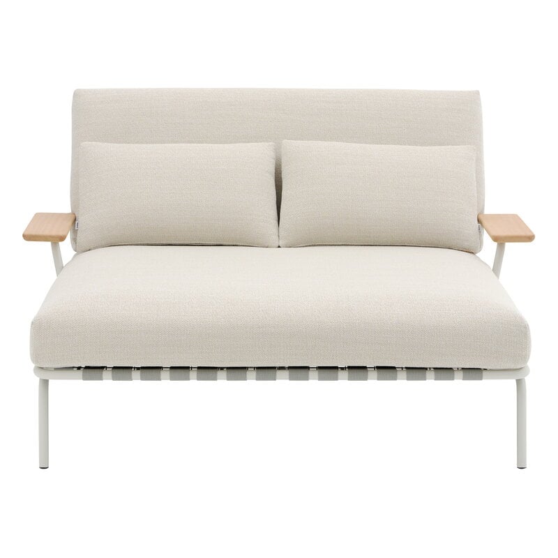 Muuto Settle Outdoor lounge bed w. armrest, Laze 1 - grey, extra image