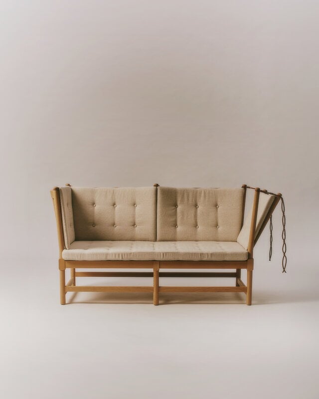 Fredericia Spoke-Back sofa, soaped oak - Natural Linen 003, extra image