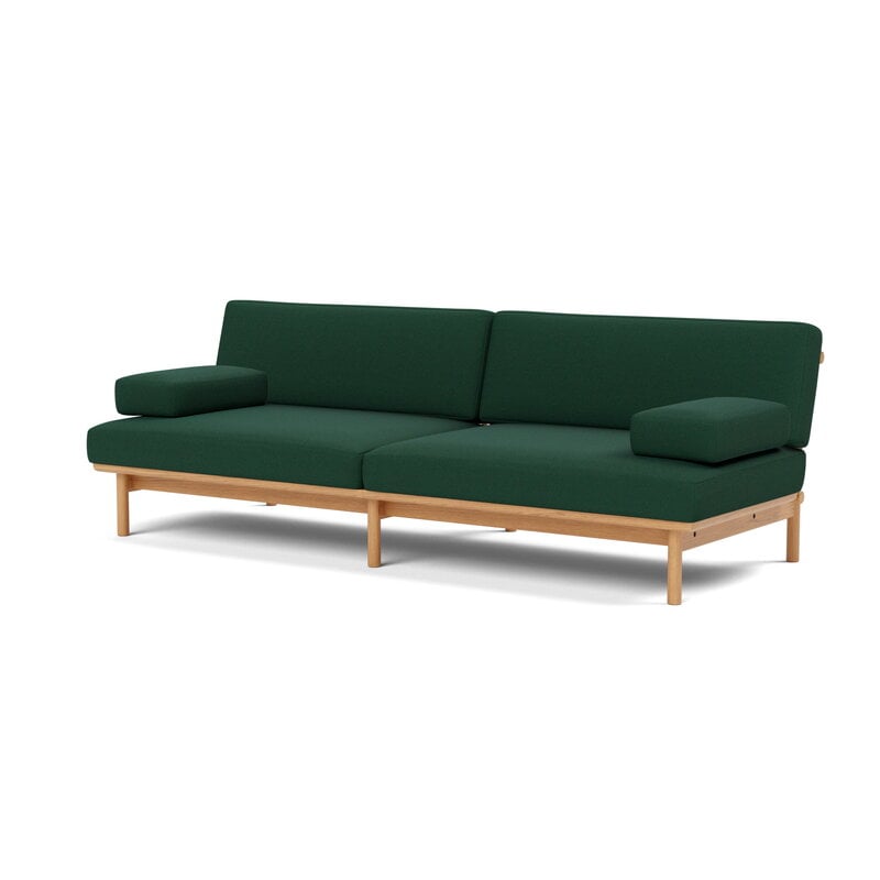 TAKT T19 Spoke Sofa with armrests, oak - dark blue Kvadrat Autumn 0791, extra image