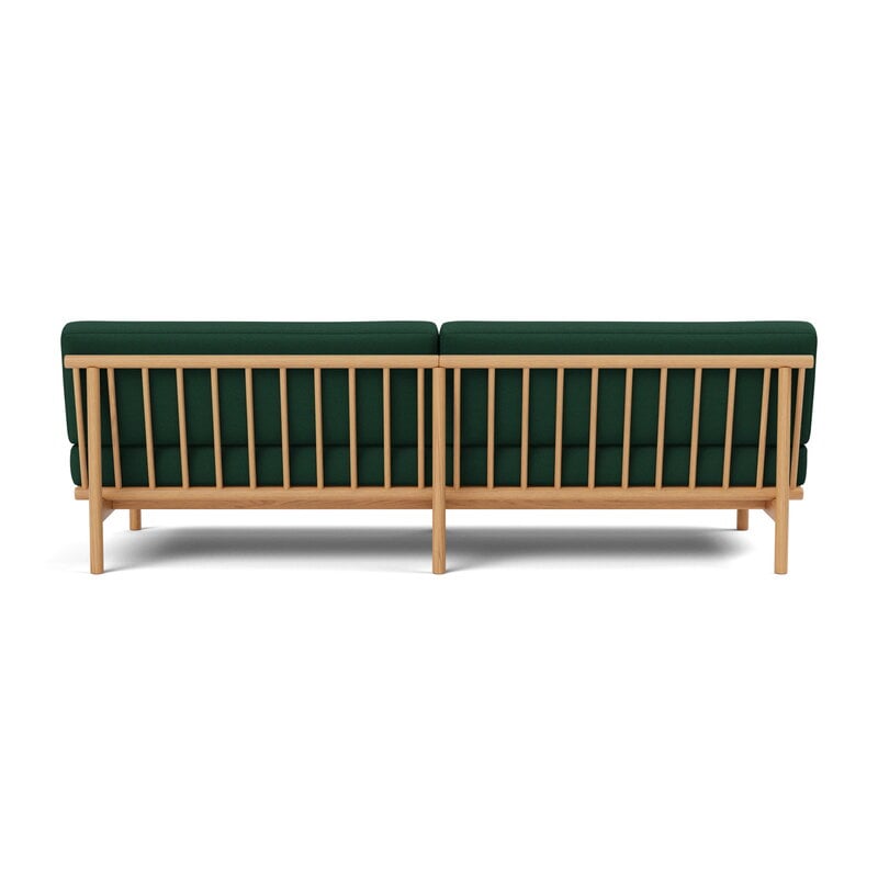 TAKT T19 Spoke Sofa with armrests, oak - dark blue Kvadrat Autumn 0791, extra image