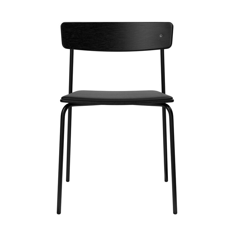 TAKT T01 Cross Stuhl, Rohrgestell, schwarze Eiche - schwarzes Spoor Zea Leder, extrabild