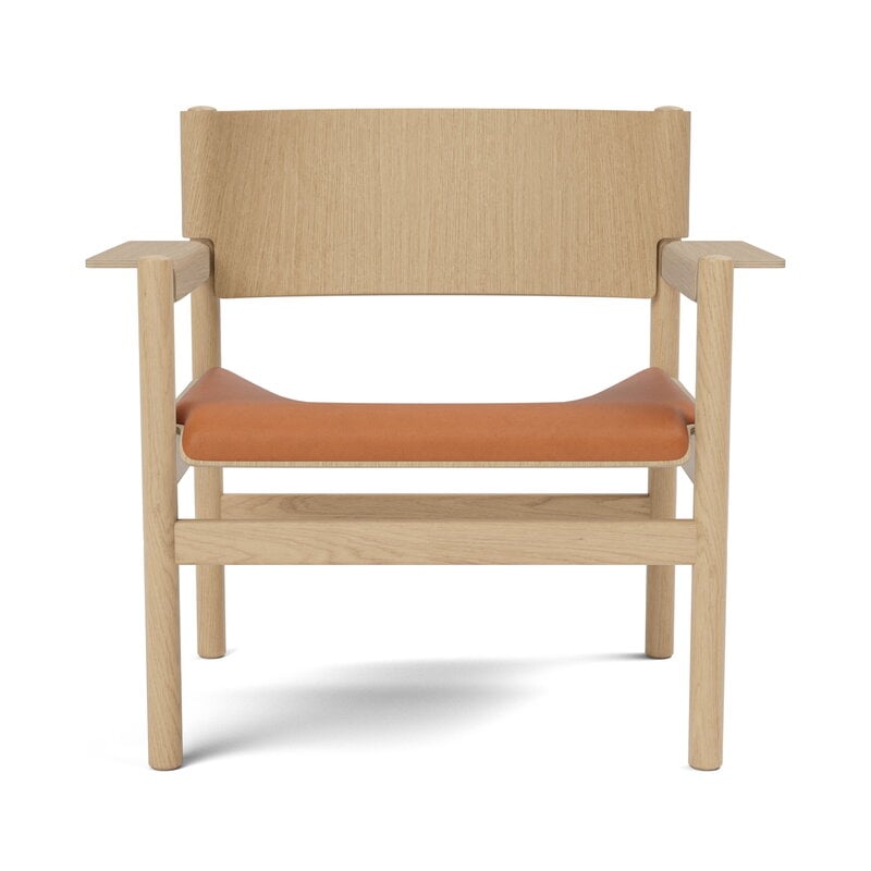 TAKT T04 Soft lounge chair, oak - cognac Spoor Zea leather, view 6