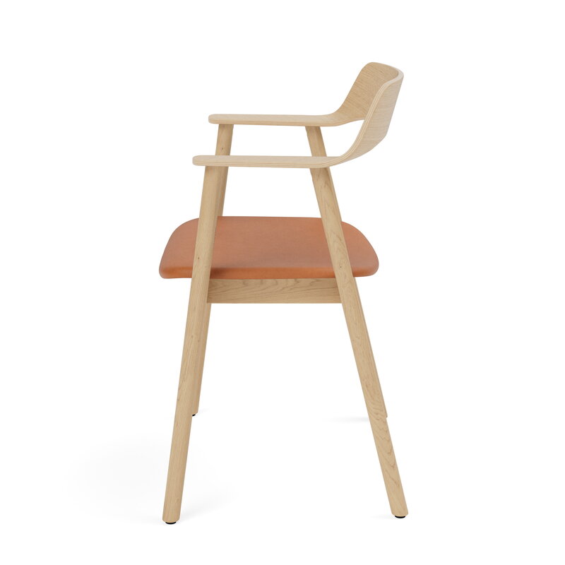 TAKT T24 Bow chair, Eiche - cognacfarbenes Spoor Zea Leder, extrabild