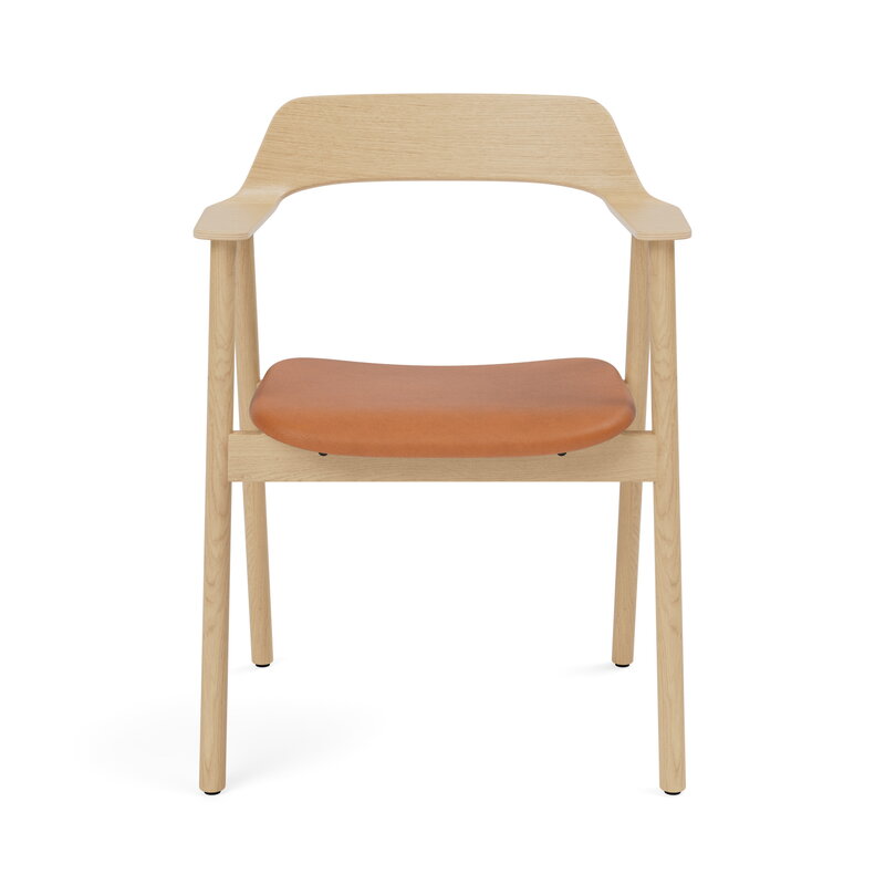 TAKT T24 Bow chair, Eiche - cognacfarbenes Spoor Zea Leder, extrabild