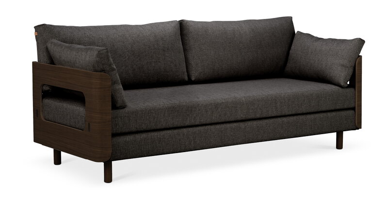 Tapio Anttila Collection ON2 Wood sofa bed, brown oak - dark grey Diamonds 007, extra image