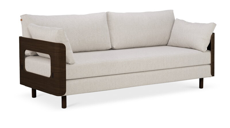 Tapio Anttila Collection ON2 Wood sofa bed, brown oak - off-white Diamonds 012, extra image