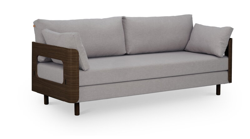 Tapio Anttila Collection ON2 Wood sofa bed, brown oak - light grey Hopper 65, extra image