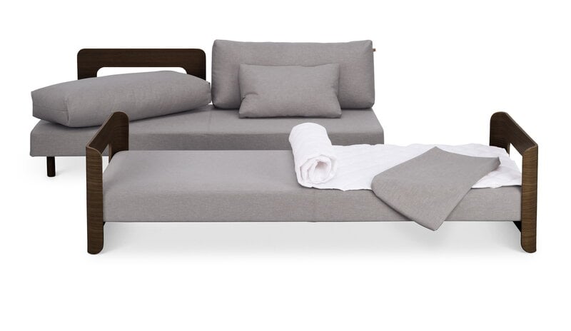 Tapio Anttila Collection ON2 Wood sofa bed, brown oak - light grey Hopper 65, extra image