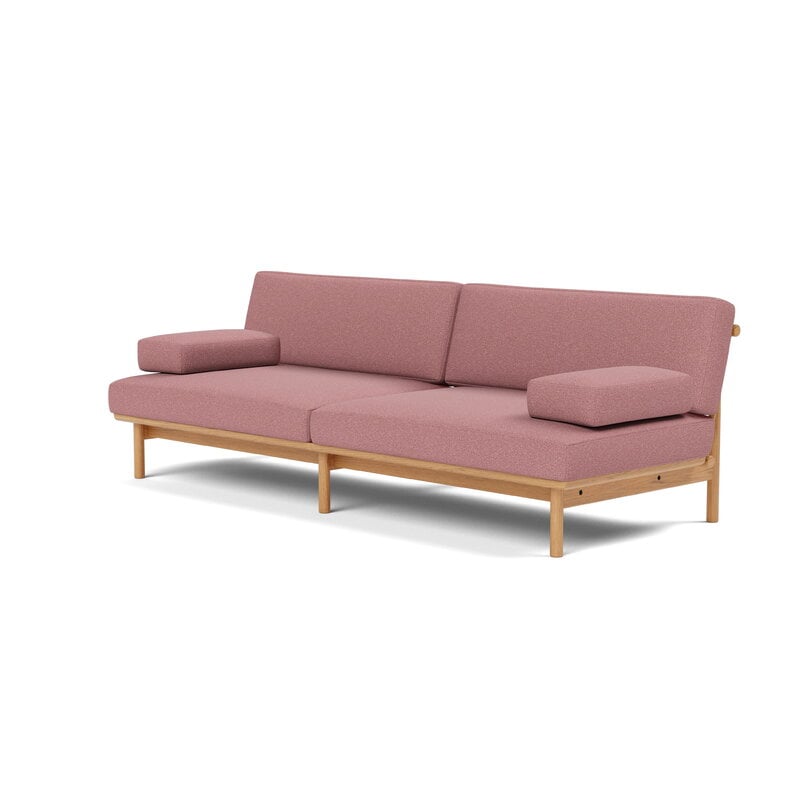 TAKT T19 Spoke Sofa con braccioli, rovere - Kvadrat Autumn rosa 0651, vista 2