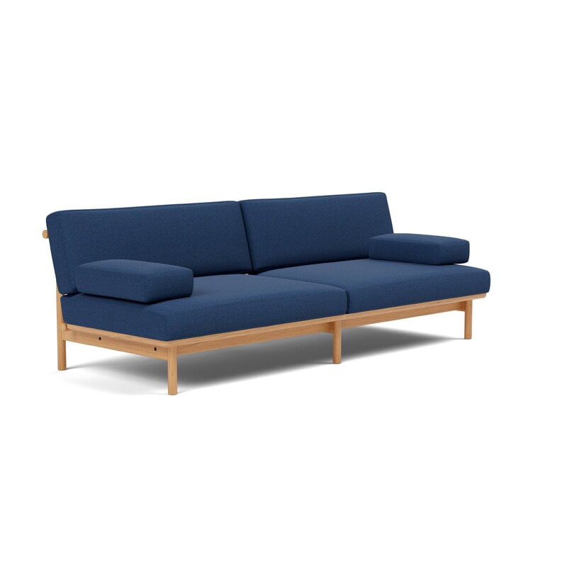 TAKT T19 Spoke divano con braccioli, rovere - blu cobalto Kvadrat Autumn 0651, vista 2