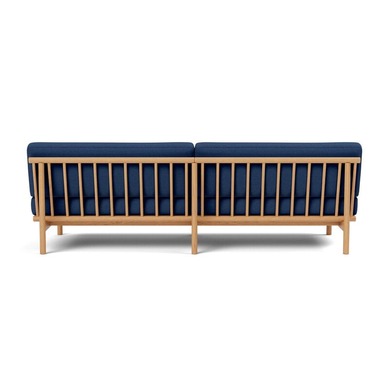 TAKT T19 Spoke divano con braccioli, rovere - blu cobalto Kvadrat Autumn 0651, vista 4
