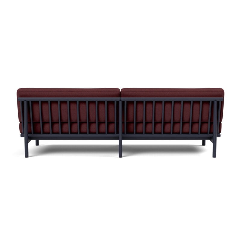 TAKT T19 Spoke divano con braccioli, rovere nero blu - rosso sc. Kvadrat Autumn, vista 3