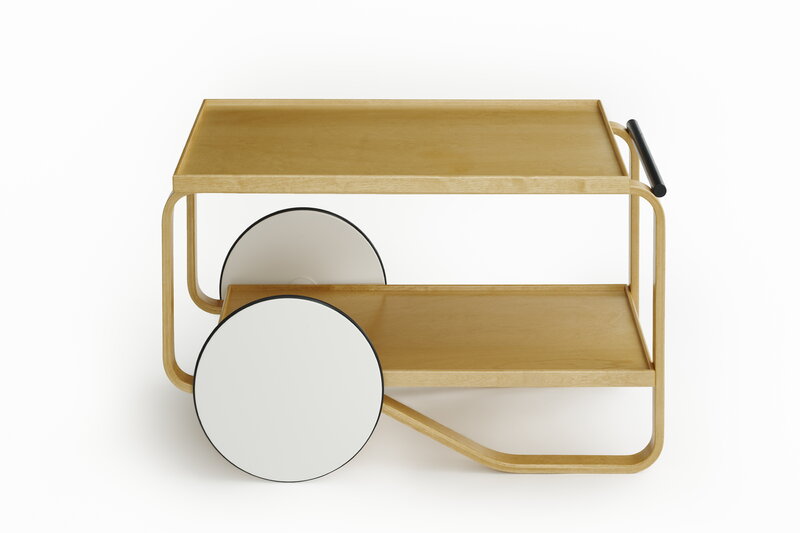 Chariot De Service En Bois D'acacia Style Teck - 60x100x76 Cm Avec Plateau, Tiroir Et Porte-verres