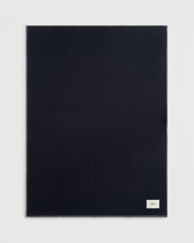 Tekla Lambswool blanket, 130 x 180 cm, dusk blue, extra image