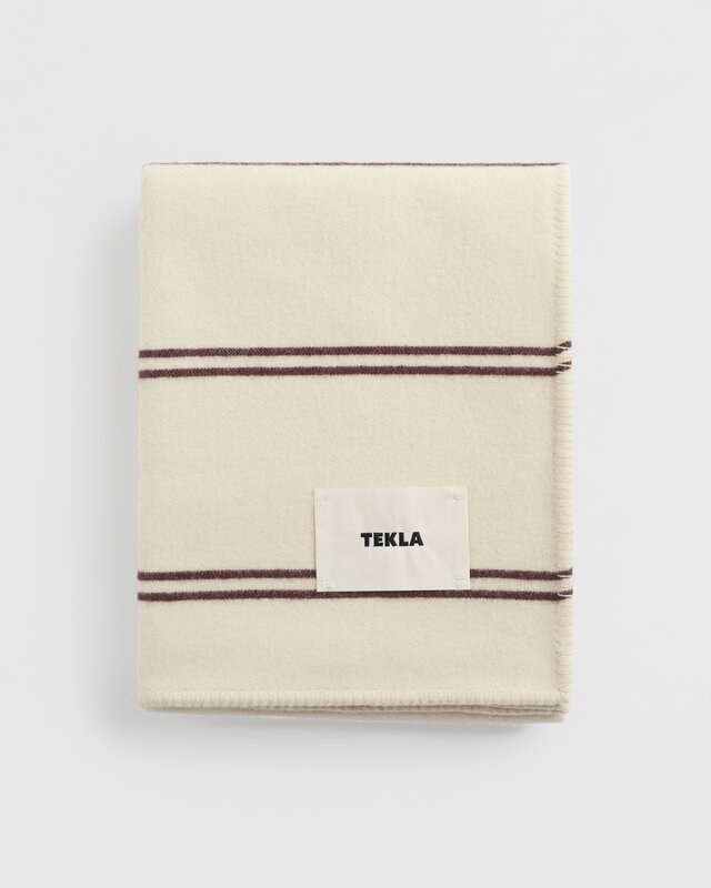 Tekla Lambswool blanket, 130 x 180 cm, ruck stripes, extra image