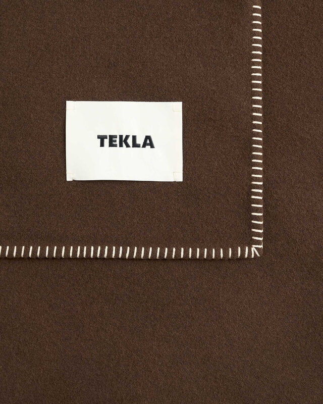 Tekla Coperta in lana d’agnello, 130 x 180 cm, noce, vista 3