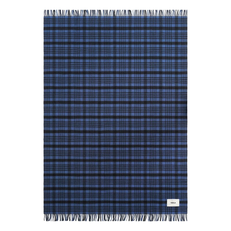 Tekla Lambswool blanket, 140 x 200 cm, blue plaid, extra image