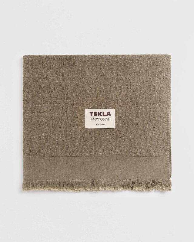 Tekla Beach towel, 100 x 180 cm, sun bleached taupe, view 3
