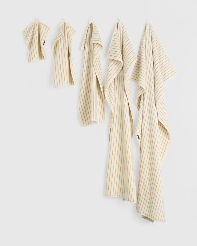Tekla Terry towel, sienna stripes, extra image