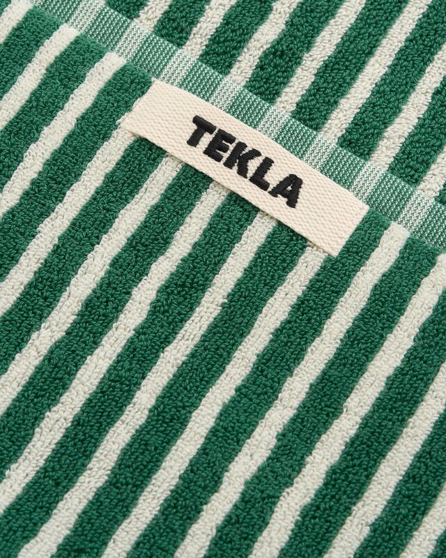Tekla Terryhandduk, tealgröna ränder, extrabild