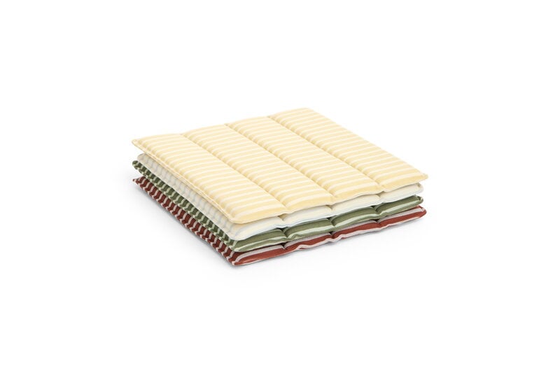 HAY Terrazza seat cushion, 40 x 40 cm, terracotta bold stripe, extra image